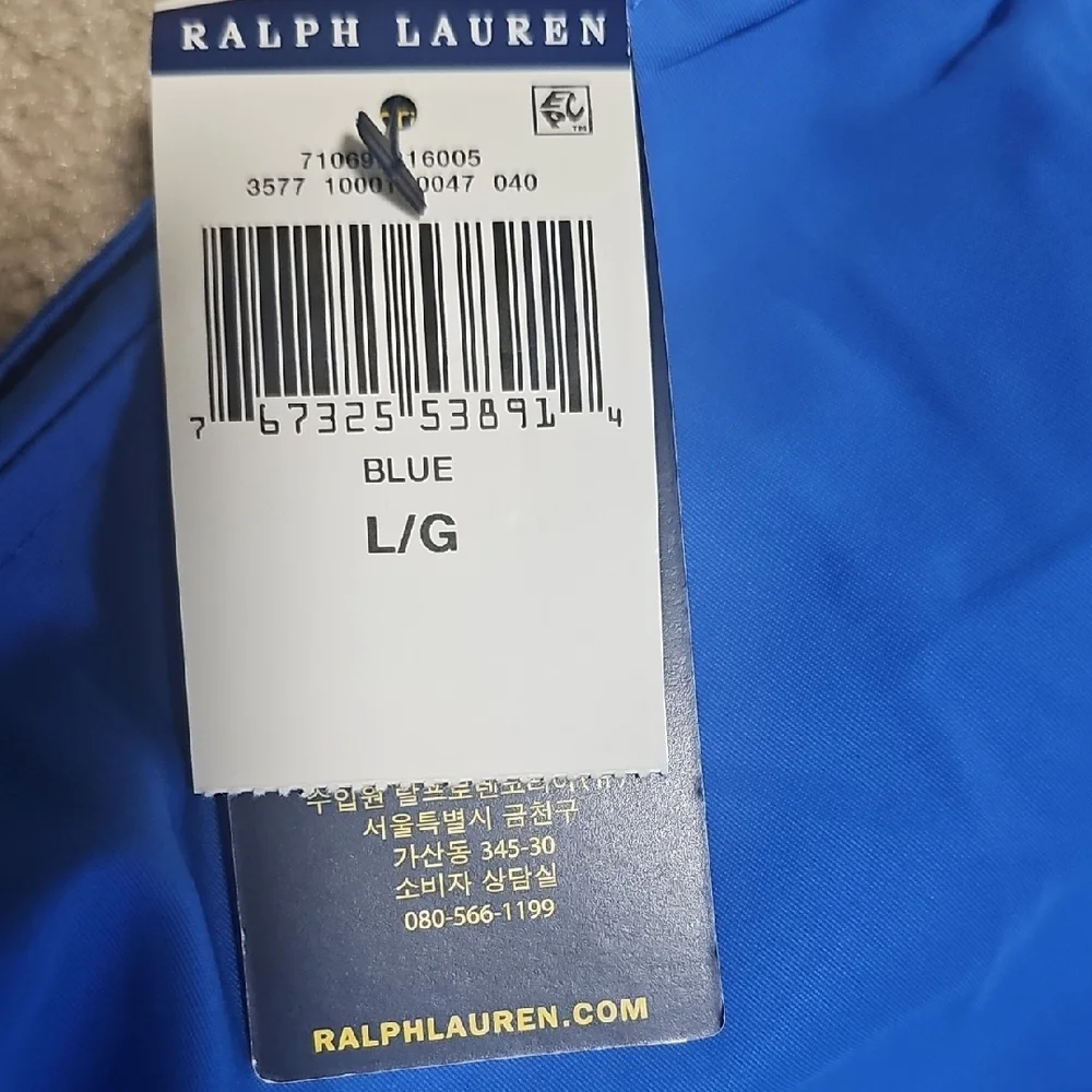 Ralph Lauren Blue Swim Trunks with Adjustable Waist - Picture 5 of 5